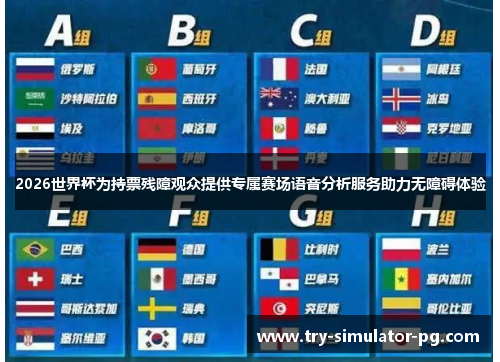 2026世界杯为持票残障观众提供专属赛场语音分析服务助力无障碍体验
